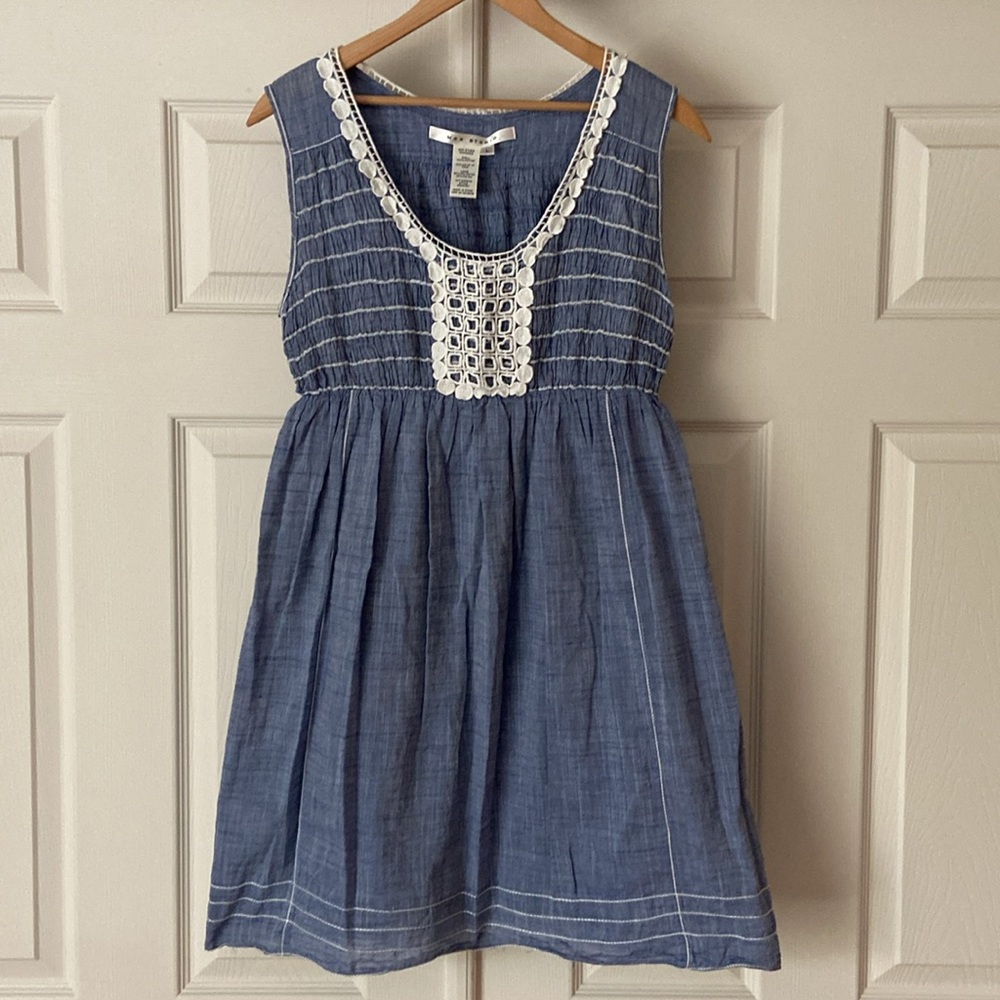 Max Studio Blue Cotton Dress
